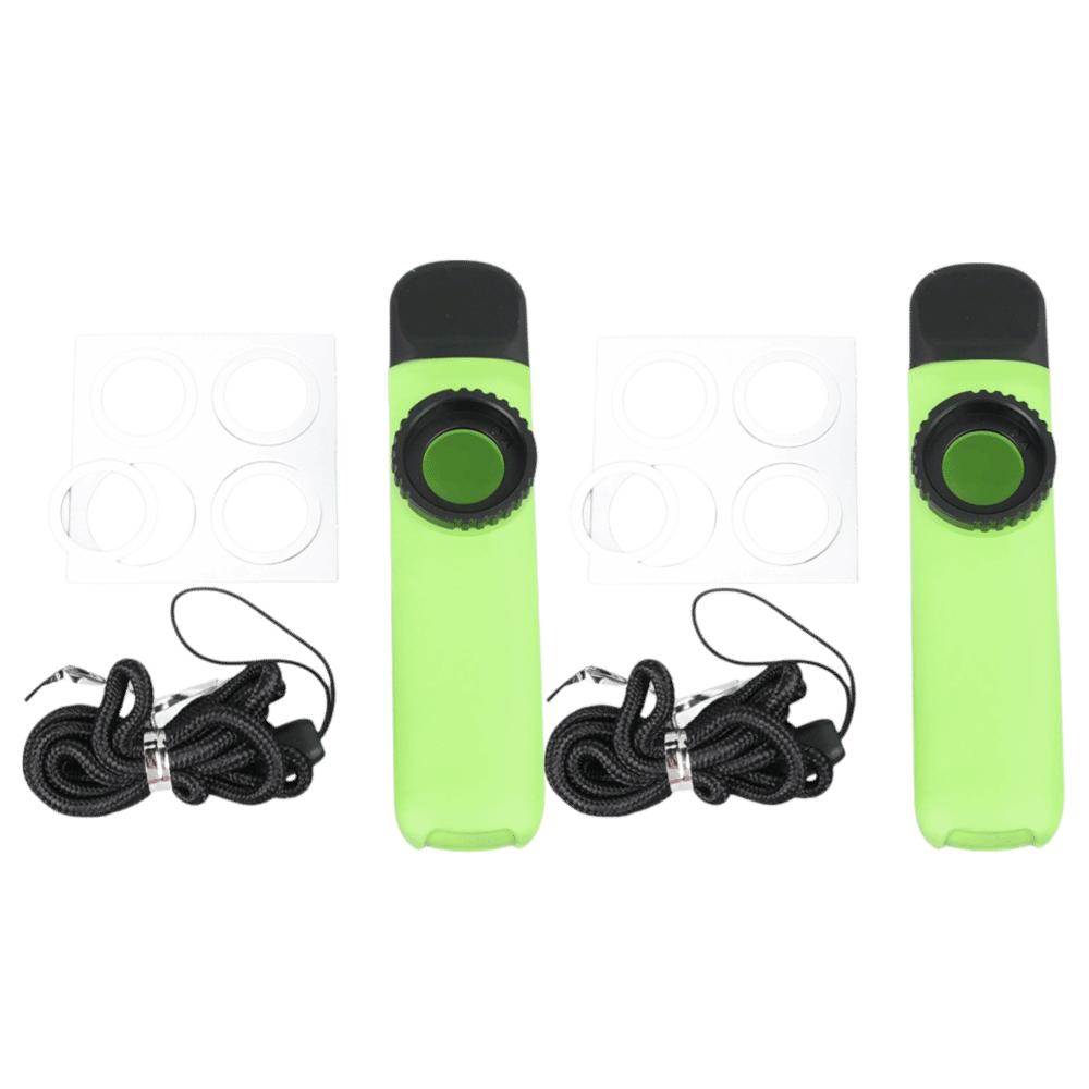 2Sets With Diaphragm Kazoo Flute With Lanyard Musical Wind Instrument  Playing Performance зелёный