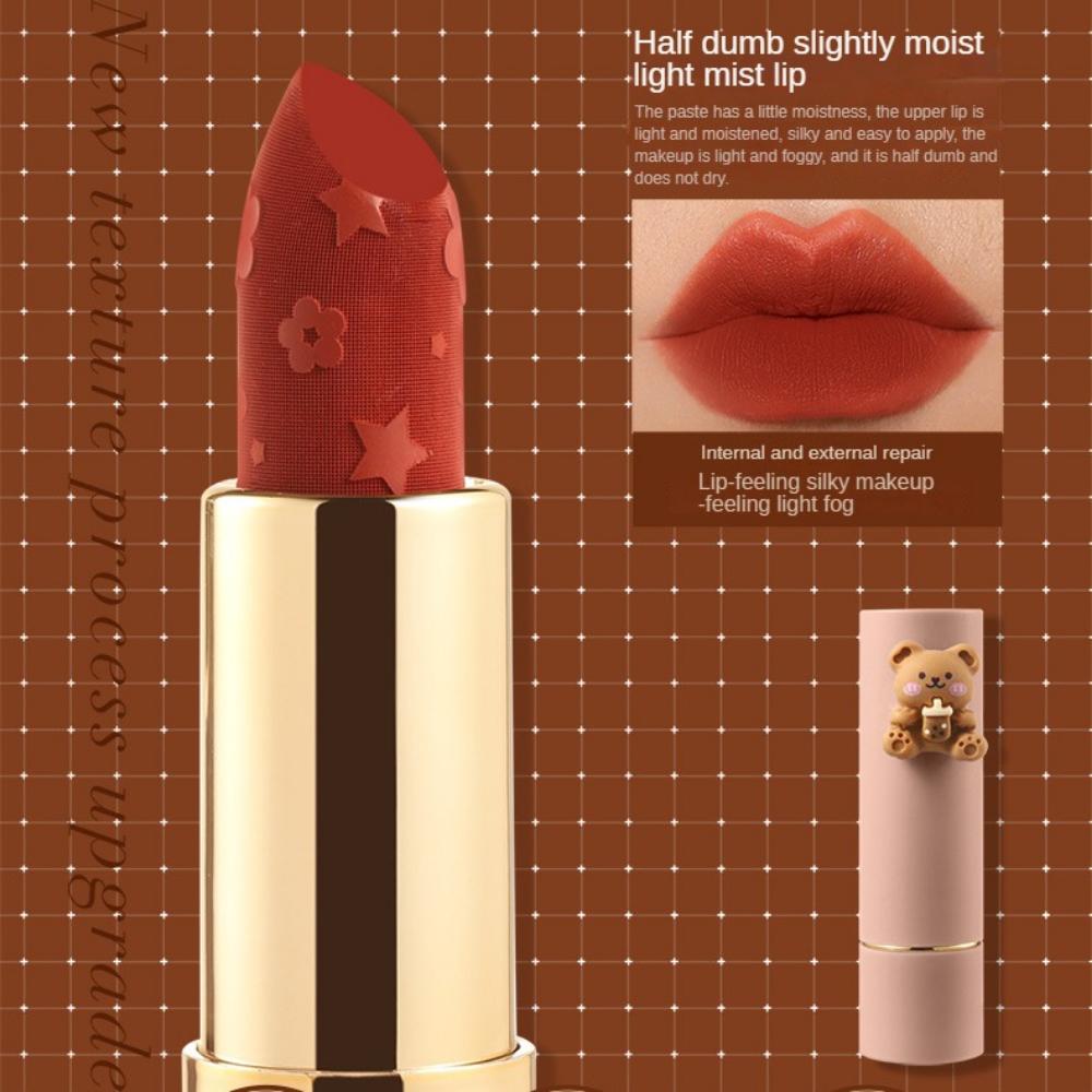 Niedlicher Bären-Lippenstift Airy Bear Lippenstift Matt Matt Täglich No-Makeup Lipgloss