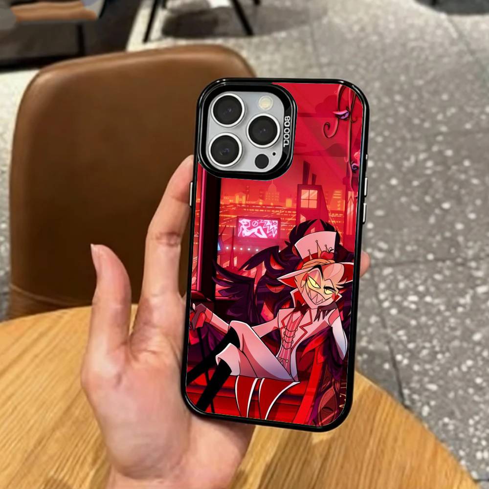 

H-HazbinS H-Hotels A-AlastorS Чехол для телефона для iPhone17,16,15,14,13,12,11 Plus,Pro Max Цветной Посеребренный Внутренняя крышка iPhone16e