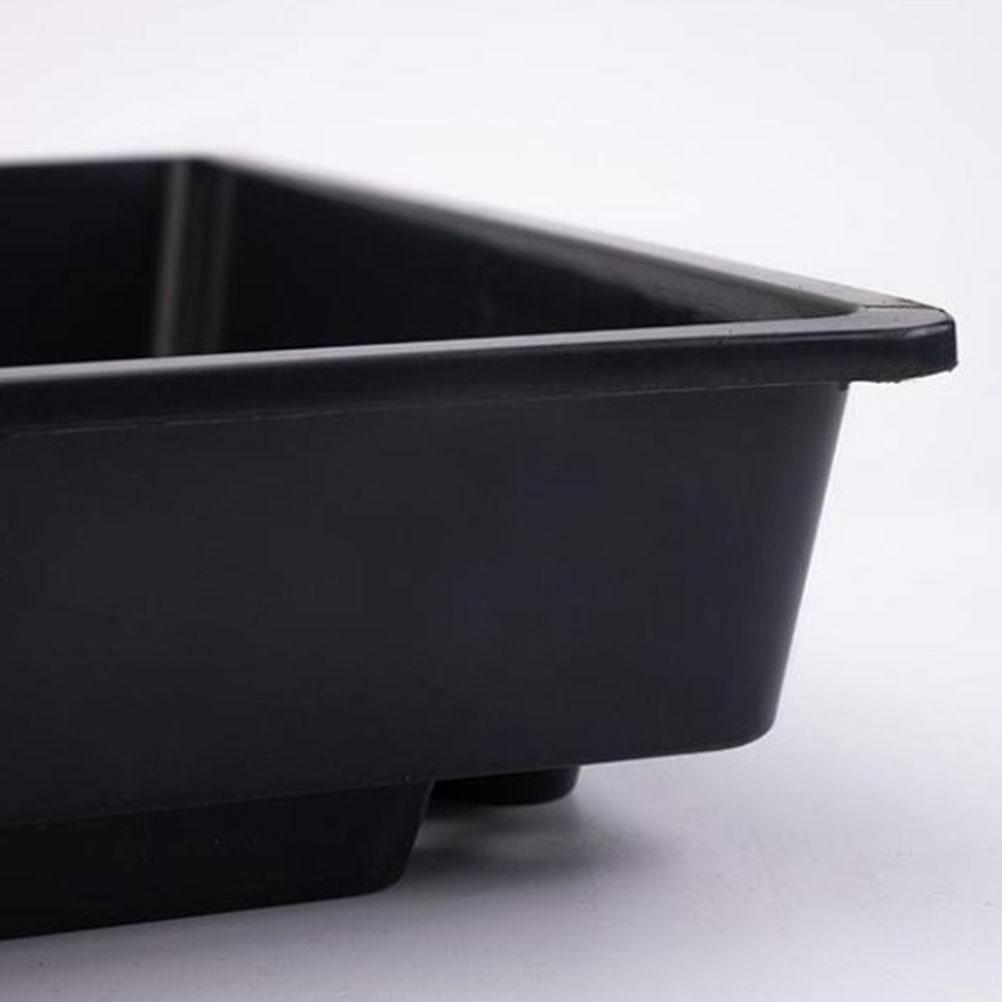 Heat Dissipation Planting Pot Premium Plastic Growing Tray Black Planter Toughness High Strength Suitable Parking Lot Roof