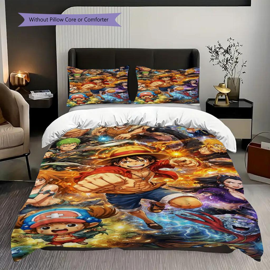 Adventure Awaits One Piece Threepiece Set 1 Duvet Cover 2 Pillowcase Without Core Christmas Birthday Gift Bedding Set Soft And Comfortable