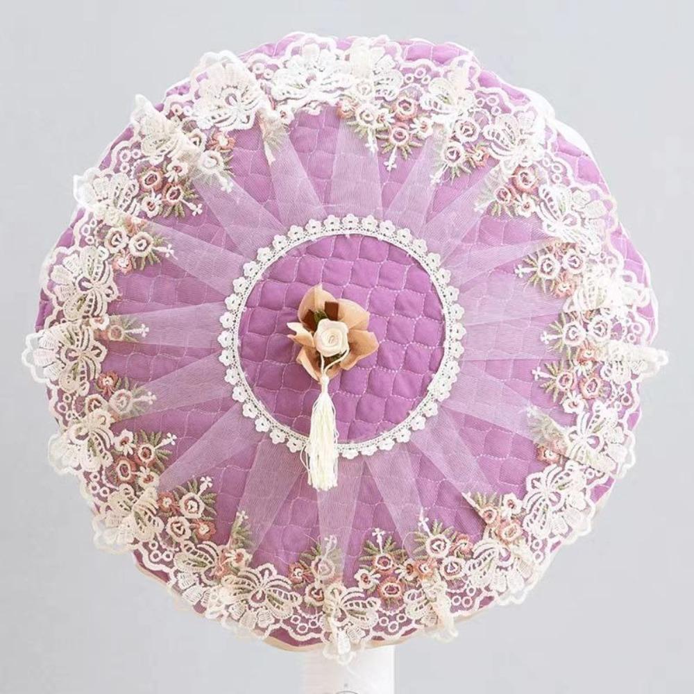 Round Standing Fan Covers Floral Protective Case Minimalist Mesh Covers  Desktop Fan
