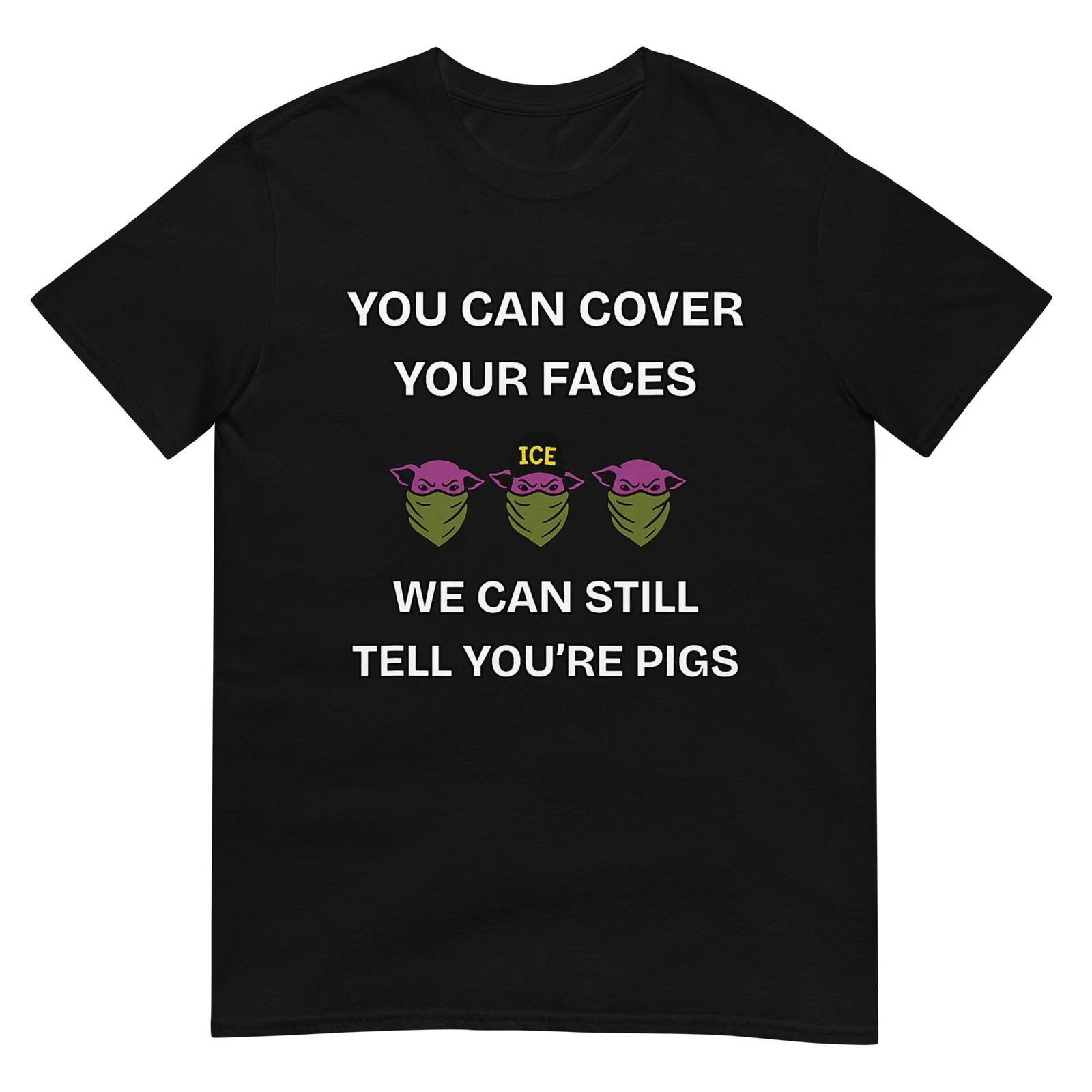 Protest Anti-ICE Design Anti-Authoritarian T-Shirt M