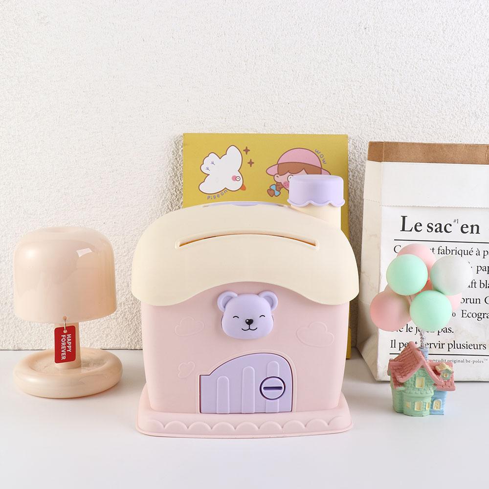 Cute Portable Piggy Bank Educational Money Saving Pot Creative Bear Savings Bank Kindergarten