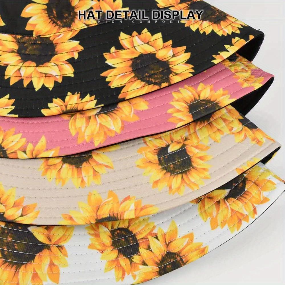 Cappello da Pescatore Girasole Reversibile Protezione UV Panama Traspirante Cappello a Secchiello Per Donne Uomini Estate Pesca Attiva Escursionismo Cappellino