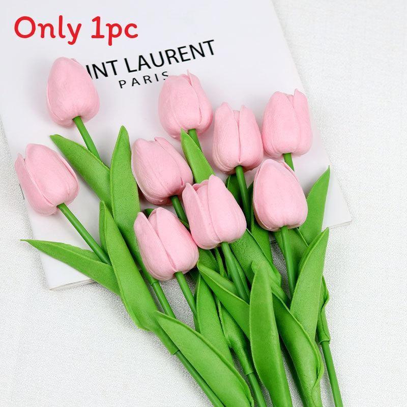 Tulip Pu Artificial Flowers For Wedding Decor Home Styling Props Photo