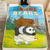 1PC We Bare Bears Patterned Flannel Blanket Suitable For All Seasons for Home Decor Warmth and Comfort Gifts Holiday Present