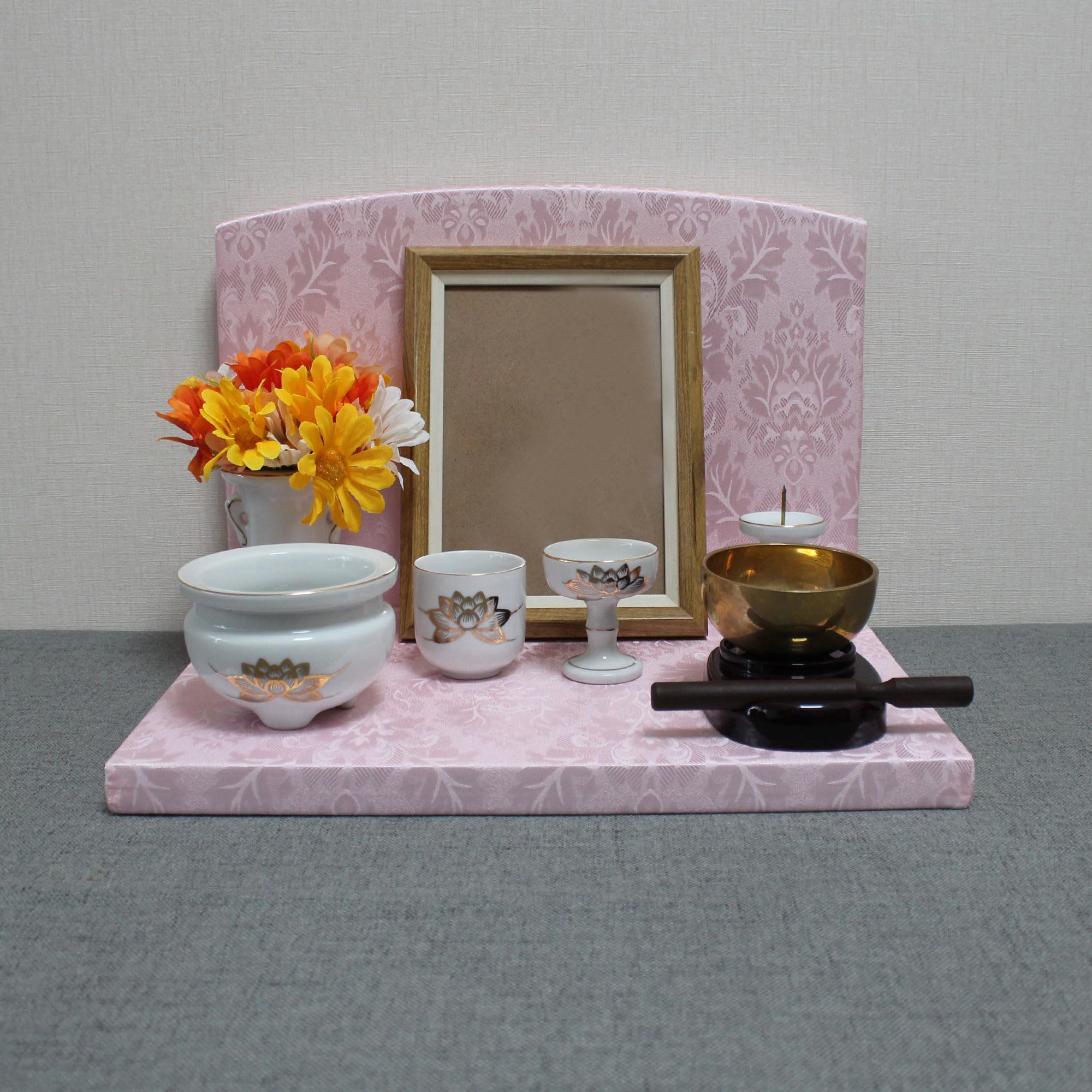 

Buddhist Altar, Open-Type, Memorial Stage, Natural Color, Printed, Veneer Covered, for Home Memorials