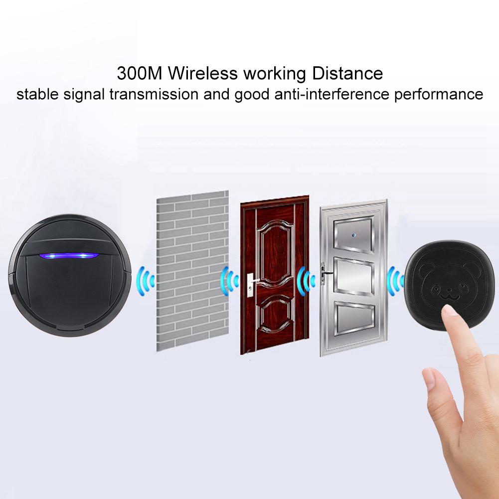 Wireless Waterproof Touch Button Dog Door Bell SOS Caller 1 Transmitter 1 Receiver