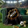 Nhl Hockey League Emblem Throws Blanket Flannel Blankets Plush for Couch Bed Gifts for Men Women Travel picnic blanket Christmas fan gifts