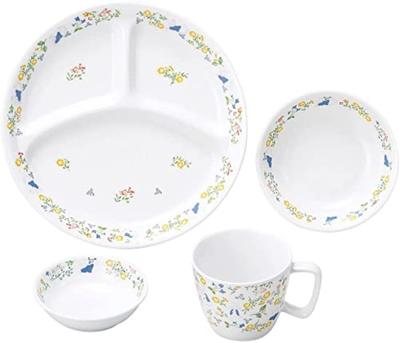 Porcelaine haute résistance difficile à casser Déjeuner petit profond petit ensemble de tasses Pierre Lapin Jardin Naturel Facile à manger pour les enfants et facile pour les adultes