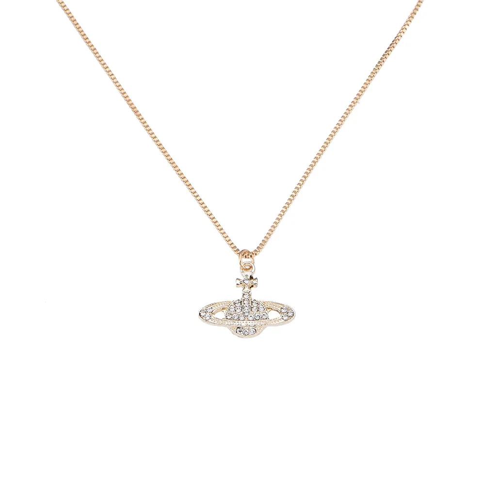 Cross-Border Saturn Necklace Women s Versatile Planet Collarbone Chain Popular Jewelry Accessory from Mainland China KC