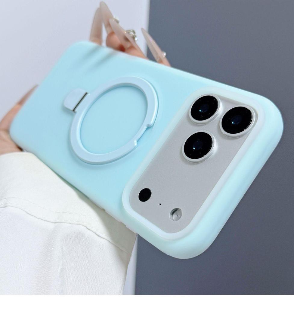 Liquid Jelly iPhone 17 PM Case with Magnetic Stand, Anti-slip Protection, and Full Coverage