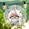 1pc Metal Wind Chime with Flower Gnome and Butterfly Design 360 Swivel Hook for Garden Patio Balcony Indoor Outdoor Holiday Decor