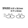 Motorcycle Disc Brake Pads for Kart, ATV, Piaggio FA353, Vespa