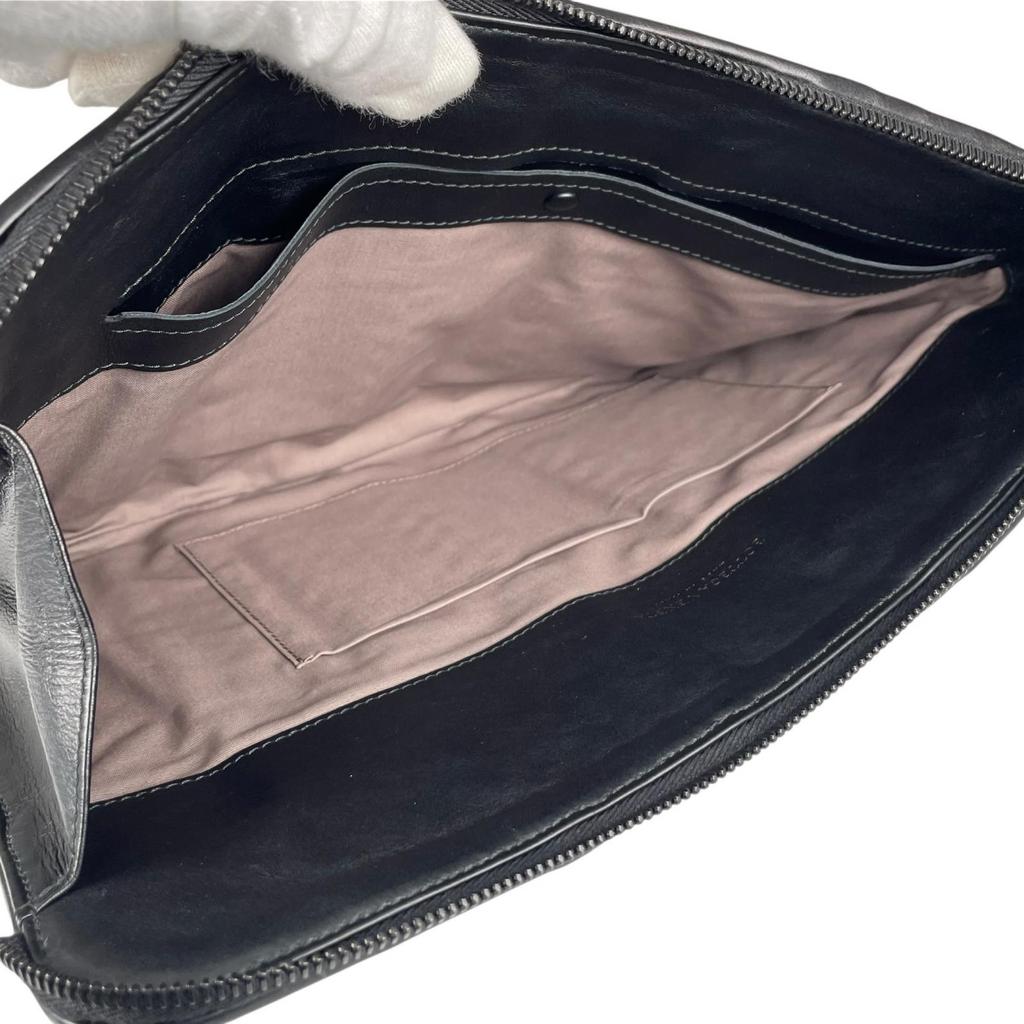 BOTTEGAVENETA Intreccio Inhemaratore Clutch bag black mens used