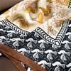 70cm Square Designer Gold Rose Print Scarf Women Silk Scarves Luxury Bandana Hijab Neckerchief Shawl Kerchief Hair Band Foulard