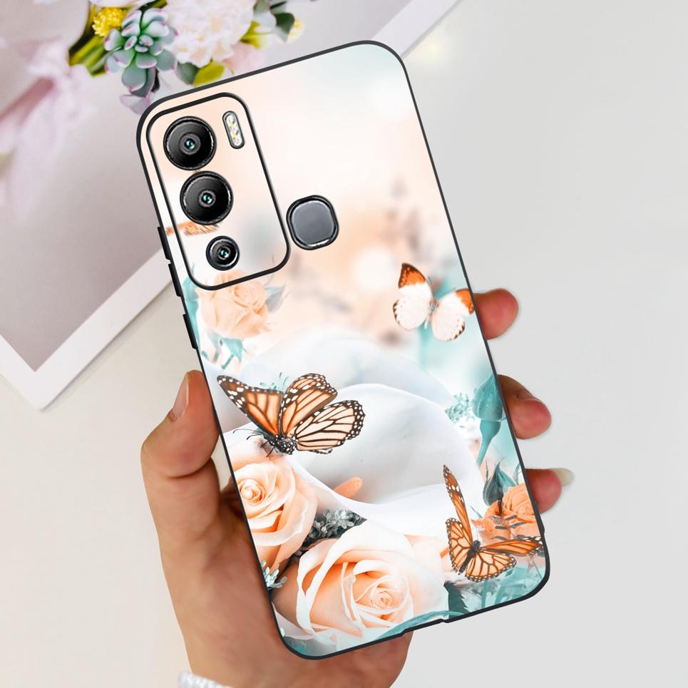 For Infinix Hot 12i Case Hot 12 12Play Cute Fashion Soft Silicone Back Cover For Infinix Hot12 Hot 12 Play NFC Phone Bumper Etui