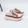 Lässige, klobige Plateau-Pantoletten-Sneaker für Damen, atmungsaktive Mesh-Wanderschuhe, Strand-Sportsandalen, Slides, Damen-Sommer-Sneaker ohne Rückenlehne
