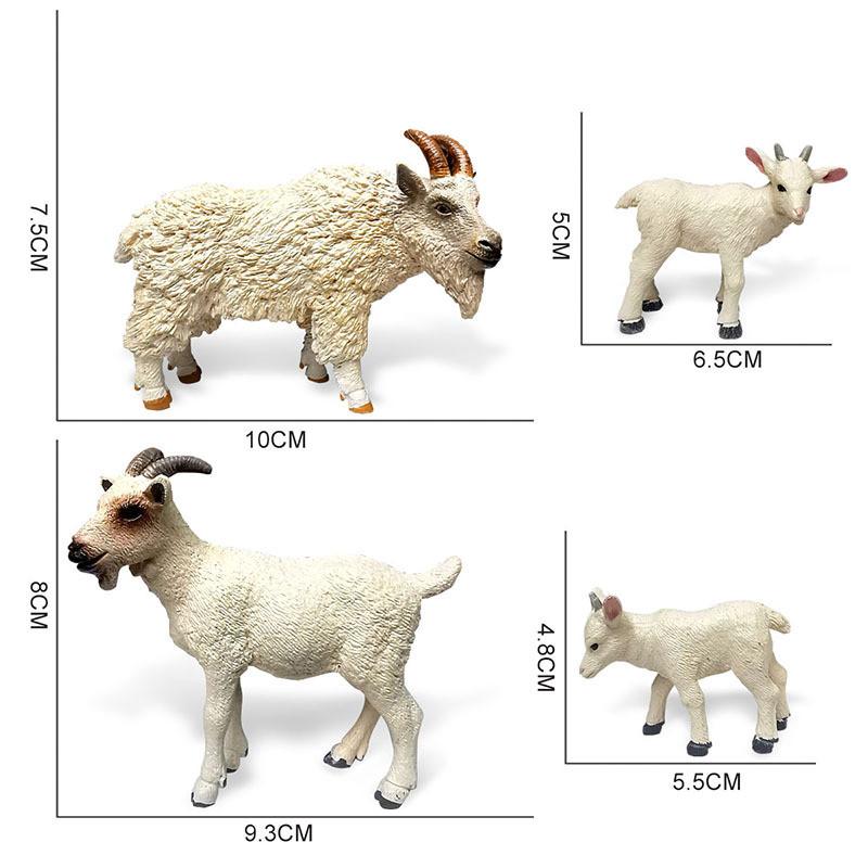 Farm Animal Goat Figurine Collection Model With Pvc Material For Kids Farm Play