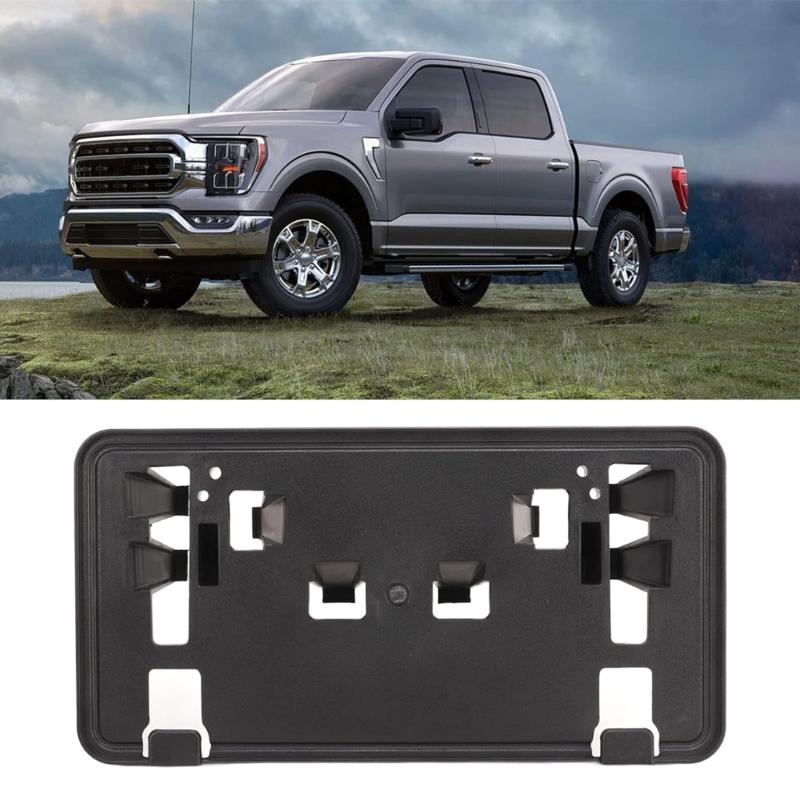 Front Bumper License Plate Bracket Frame Fixed Holder Number Stand Secure Mounting Compatible For F150 0 ML3Z17A385BB