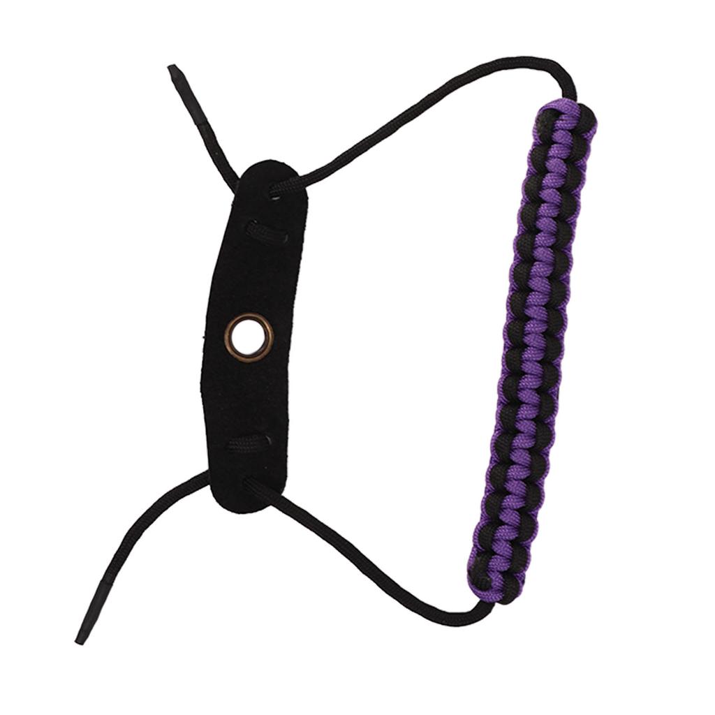 Nylon Rope Bow Archery Wrist Sling Adjustable Bows Arrows Wrist Rope for Hunting Shooting Purple
