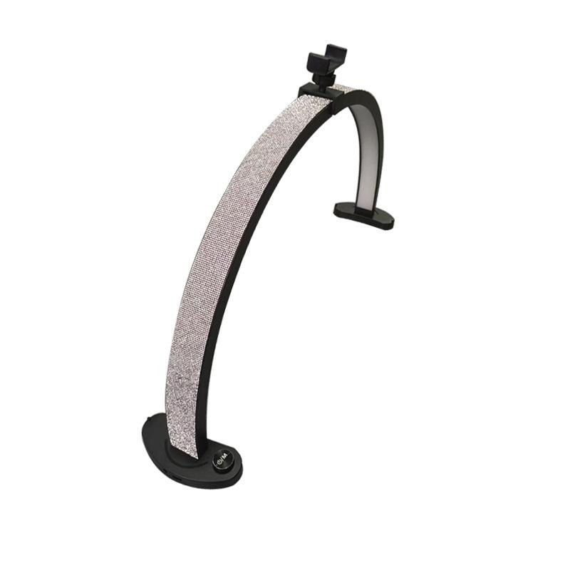 28-Inch Folding Half-Moon Beauty Light, 40W Rechargeable U-Shaped Lamp for Microblading, Eyelash Extension, Manicure & More