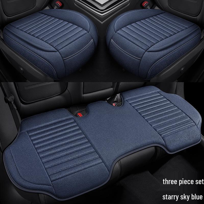 All-Season Cotton & Linen Car Seat Cushion for Sedans, SUVs, Off-Road Vehicles & Trucks - Model YM3