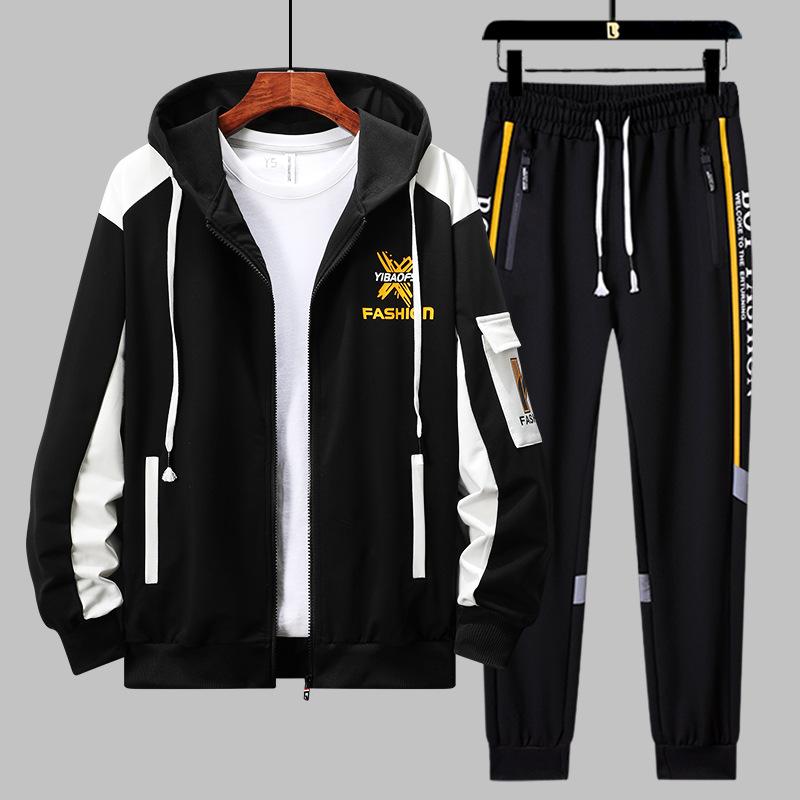 Men's Sportswear Set And Long-sleeve Casual Sports Outerwear Men's Two-piece Set