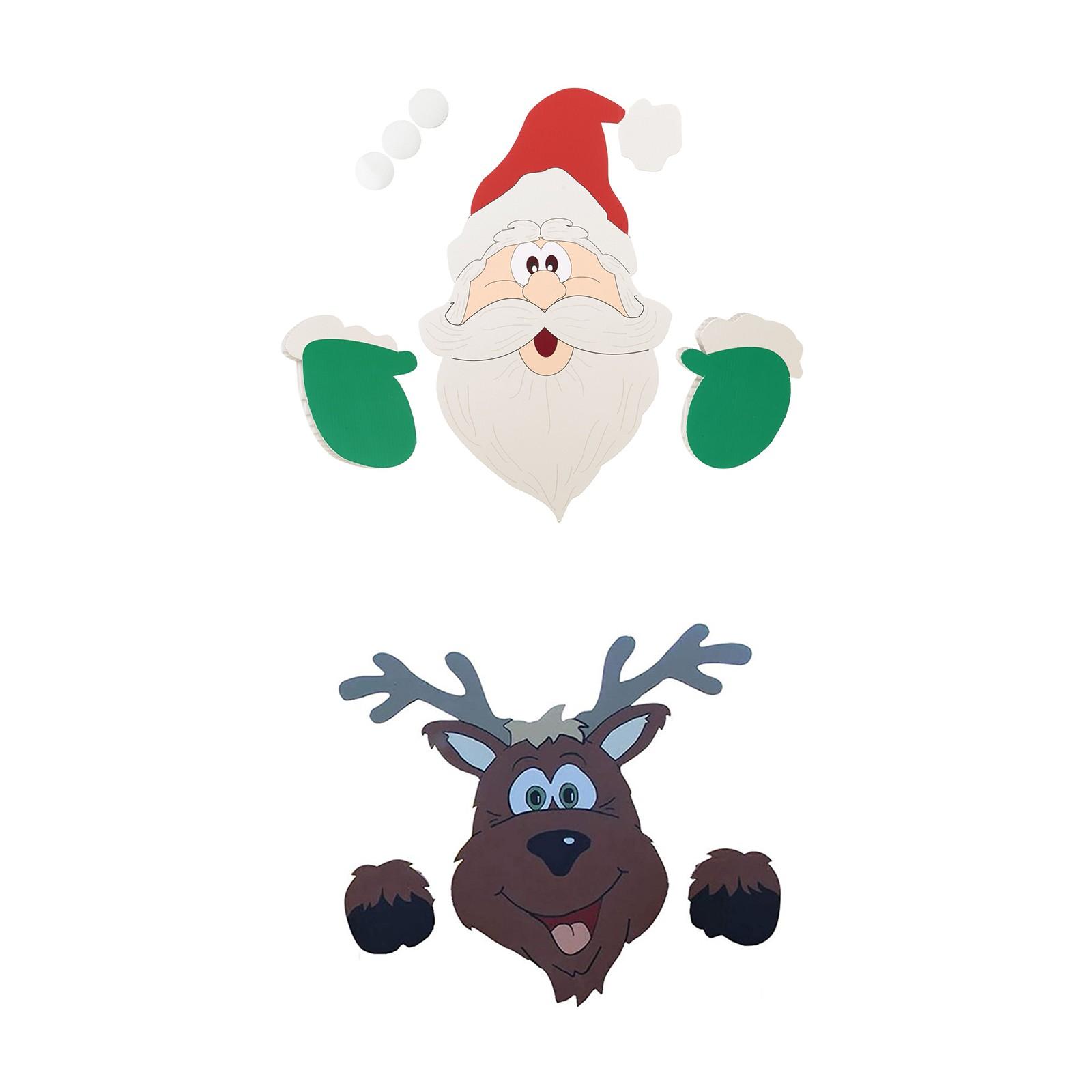 

Newwoll Christmas Ornament - Fence Peeker Christmas Decoration Outdoor Festivity To The Occasion чорний