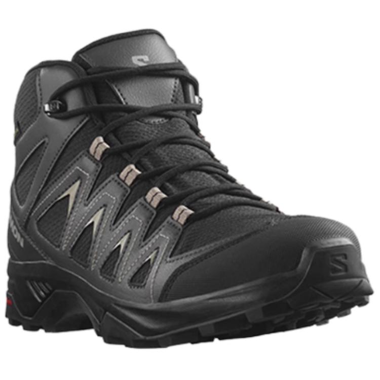 SALOMON X Braze Mid Gtx Fabric Fashion Comfortable Shock Absorbing Waterproof Breathable Hiking Shoes Men Hiking Shoes Black 471748