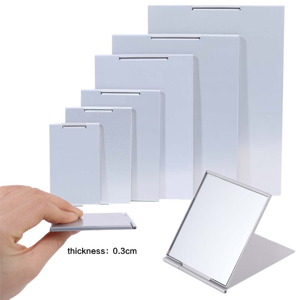 Foldable Folding Mirror Rectangle Pocket Mini Mirror Decorative Makeup Mirrors  Travel Use