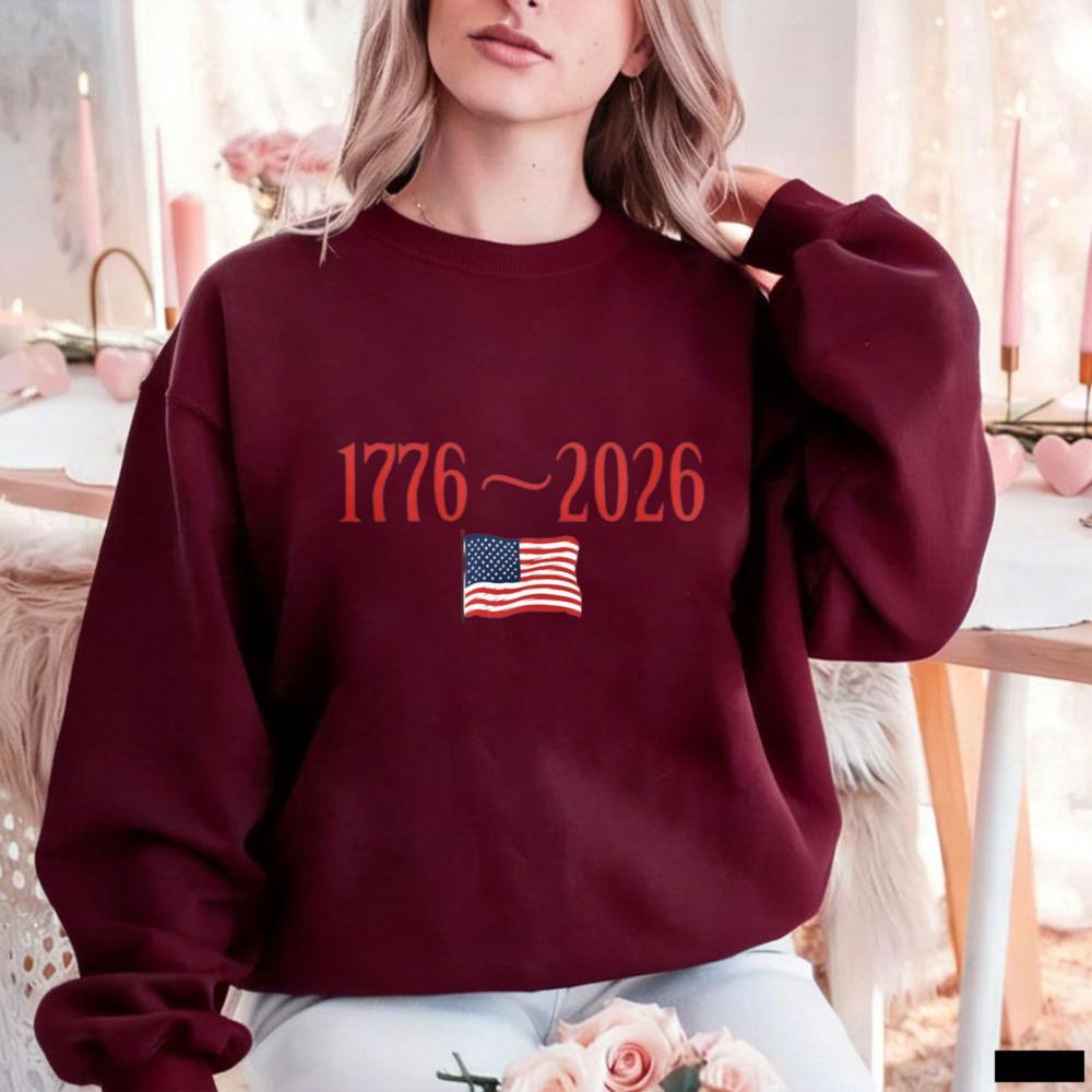 1776-2026 United States Happy Independence Day Sweatshirt of Freedom Patriotic Anniversary Gift Keep Warm Matching Hoodies Tops