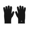 Vivienne Westwood Women Orb Logo Gloves Black 8202003b K006a N401