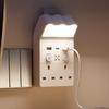Universal Socket Night Light Socket Converter Warm White LED 1Type C & 2USB-A Socket Wall Lamp US/UK/EU Plug
