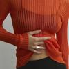 Women O-Neck Long Sleeve Knitted Pullover Sweaters Spring Female Breathable Loose Knitwear T-shirt Tops