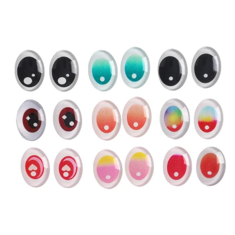 18 stuks Voor Labubu Oogaccessoires Simulatie Glazen Oogpleisters Poppenaccessoires