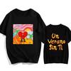 Bad Bunny UN VERANO SIN TI Musikalbum Print T-Shirt Klassisches Harajuku Lockeres Streetwear Damen Hip-Hop Stil Kurzarm-T-Shirt