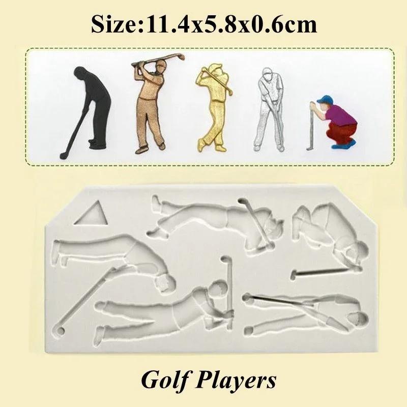 1 Pcs Sport Baseball Golf Soccer Cake Molds Rugby Football Fondant Chocolate Mold Baking Tool For The Kitchen Baking Decoration