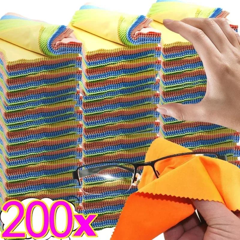 Square Glasses Cleaning Cloth Microfiber Random Color High Quality Glasses Cloth Daily Soft Phone Screen Cleaning Wipe Wholesale