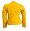 Noora Yellow Women's Biker Leather Jacket | Quilted Motorcycle Biker Jacket |