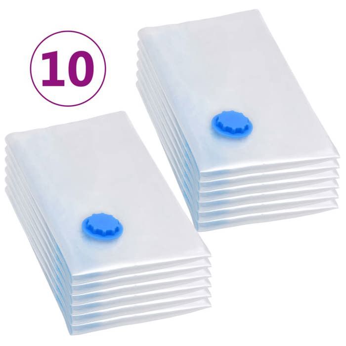 VidaXL Sacs de voyage sous vide Sacs de vêtements 80x60 cm 10 pcs