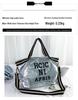 Large Capacity Sequin Travel Bag: Fashionable Letter Sports Yoga Shoulder Handbag