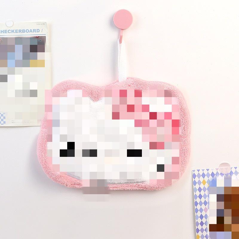 Cartoon Cute Soft Absorbent Hand Towel - Lint-Free, Thickened, for Kids' Bathroom & Kitchen Use