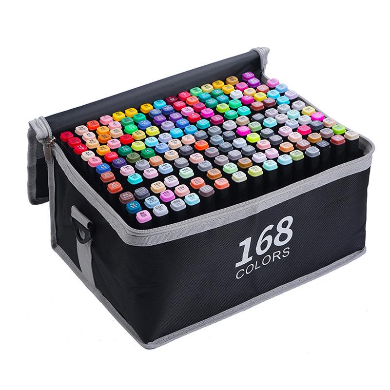 

TOUCHCHENJI Cloth Shoulder Bag with 168 Watercolor Brush & Marker Pens Set