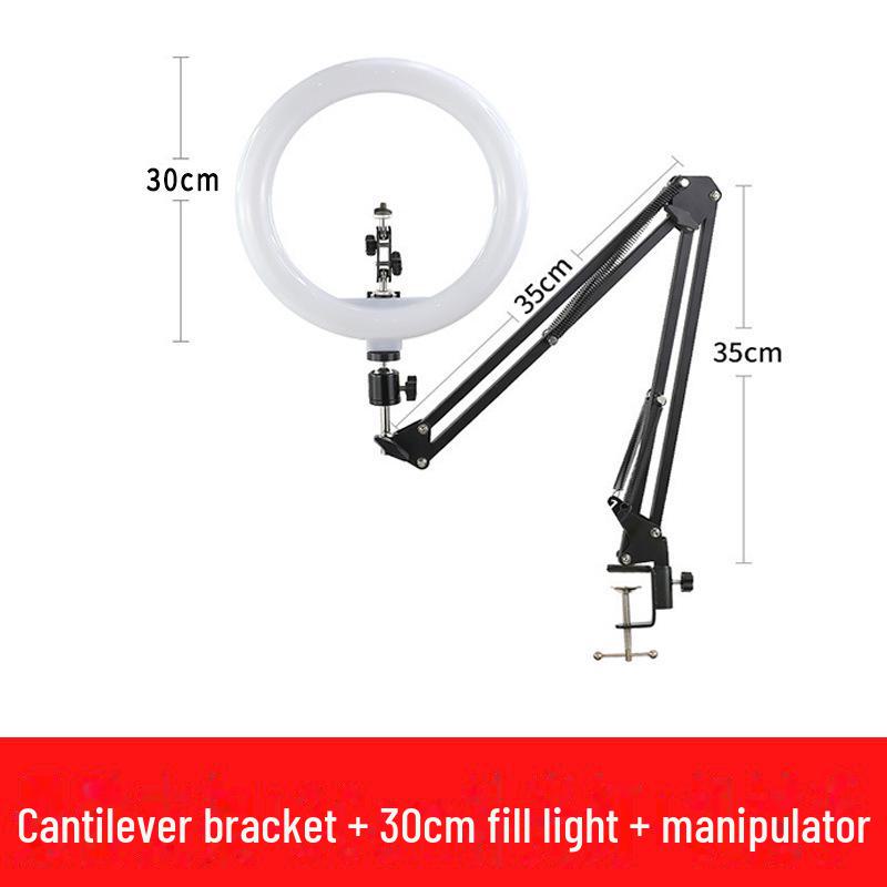 Handy-Ständer mit Ringlicht für Live-Streaming, Videoaufnahme, Stillleben, Kalligraphie, Make-up und Overhead-Fotografie.