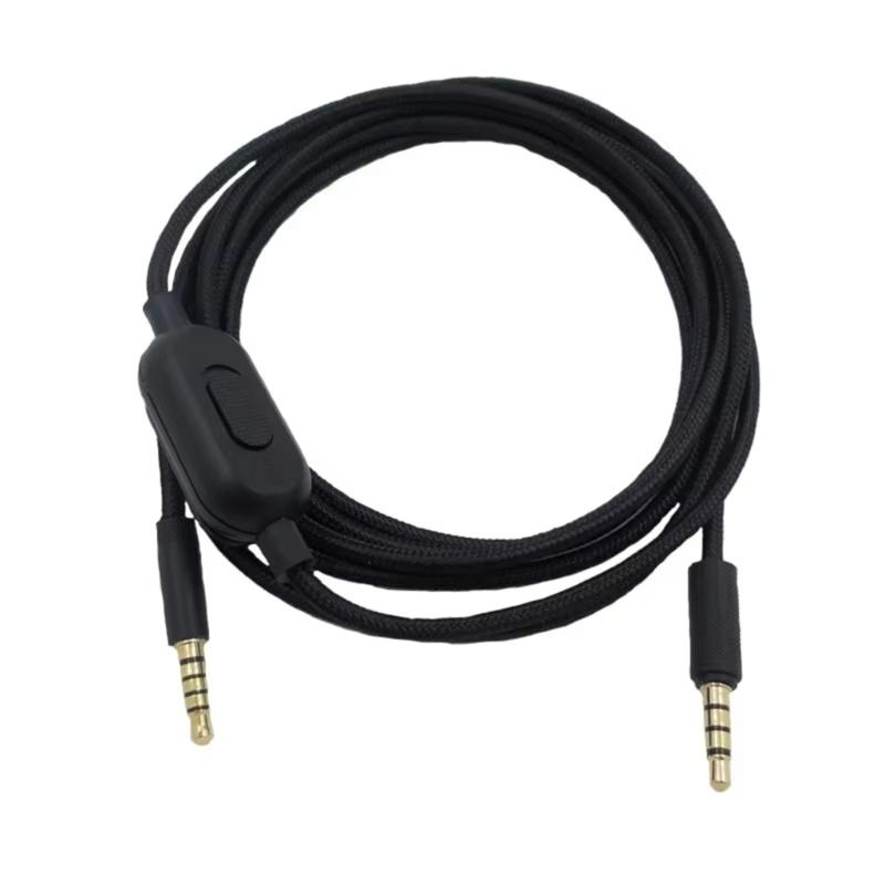 Replacement Nylons Braideds Gaming Headsets Sound Cable for GProX G433 G233 with Inline Controls