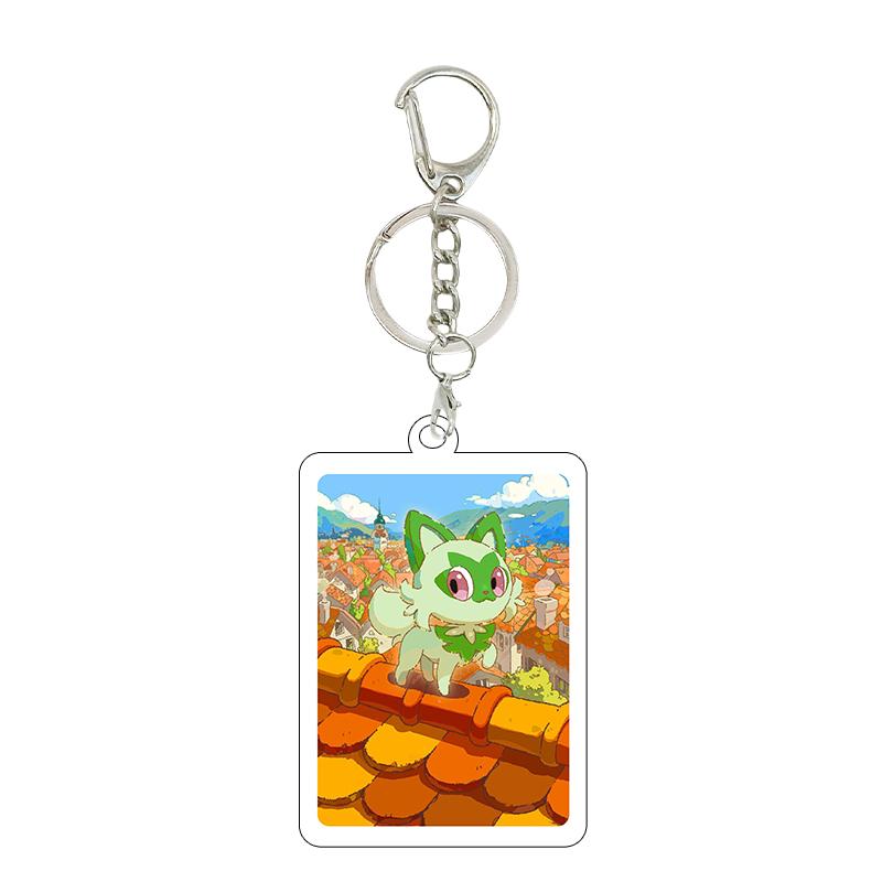 Ptcg Pocket 5cm Anime Fashion Squirtle Bulbasaur Psyduck Cartoon Diy Acrylic Action Keychain Backpack Pendant Accessories Charm