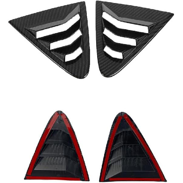 For Toyota Corolla     2024 Rear Side Quarter Window Louver Decorate Cover Rear Air Vent Window Louvers Blinds Covers Auto Accessories (Carbon Fiber