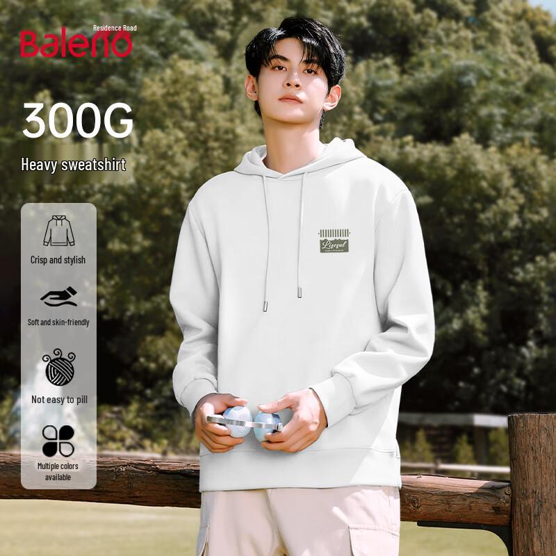 

Baleno Men s Loose Fit Hooded Pullover Sweatshirt L